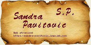Sandra Pavitović vizit kartica